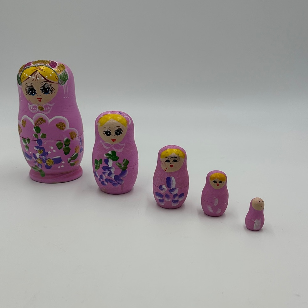 Pink Matryoshka Nesting Dolls